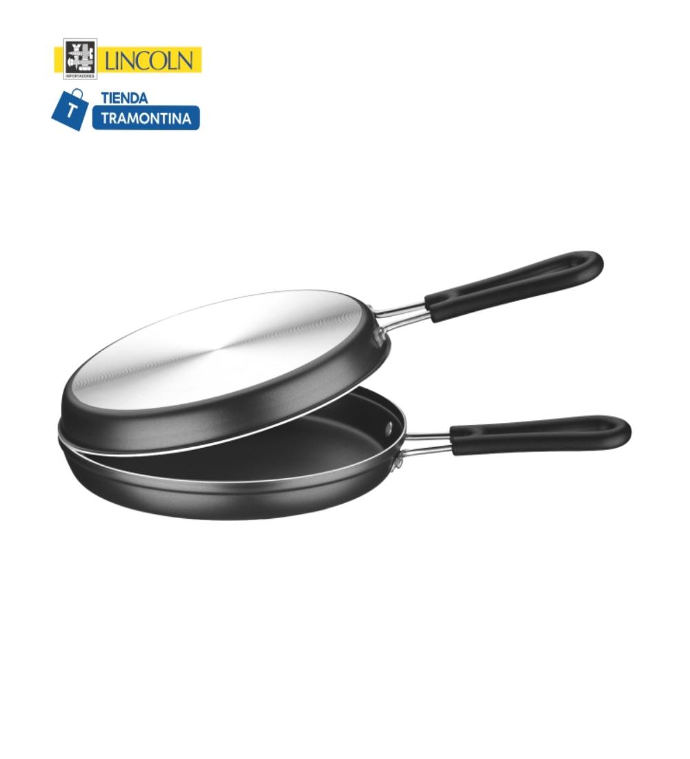 SARTEN DOBLE LORETO TRAMONTINA NEGRO 24cm